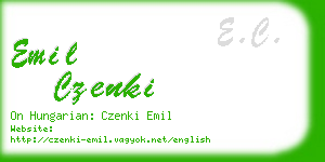 emil czenki business card